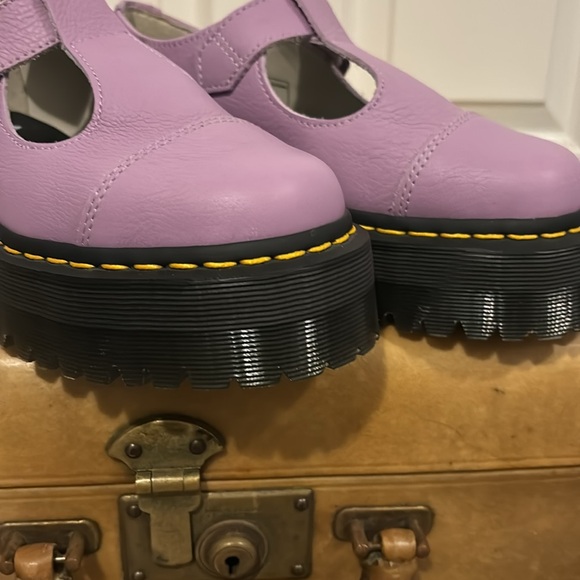 DR. MARTENS Leather Lilac Platform Mary Jane’s NWT US 5 - Picture 9 of 9